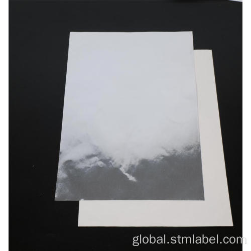 Aluminum Foil Label Bright Silver Aluminum Foil Paper Acrylic Yellow Glassine Manufactory